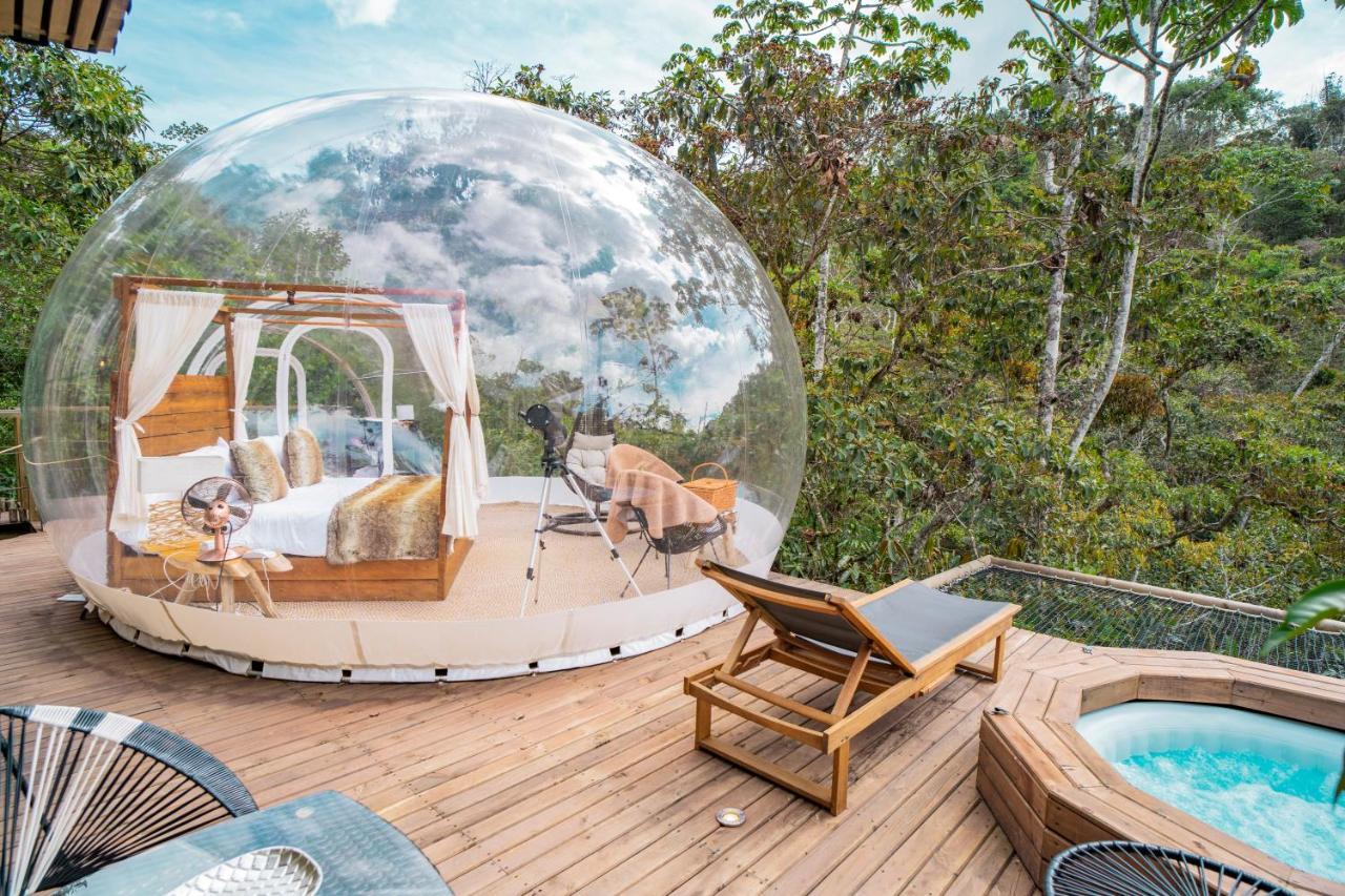 Bubblesky Glamping Guatape Hotell Exteriör bild